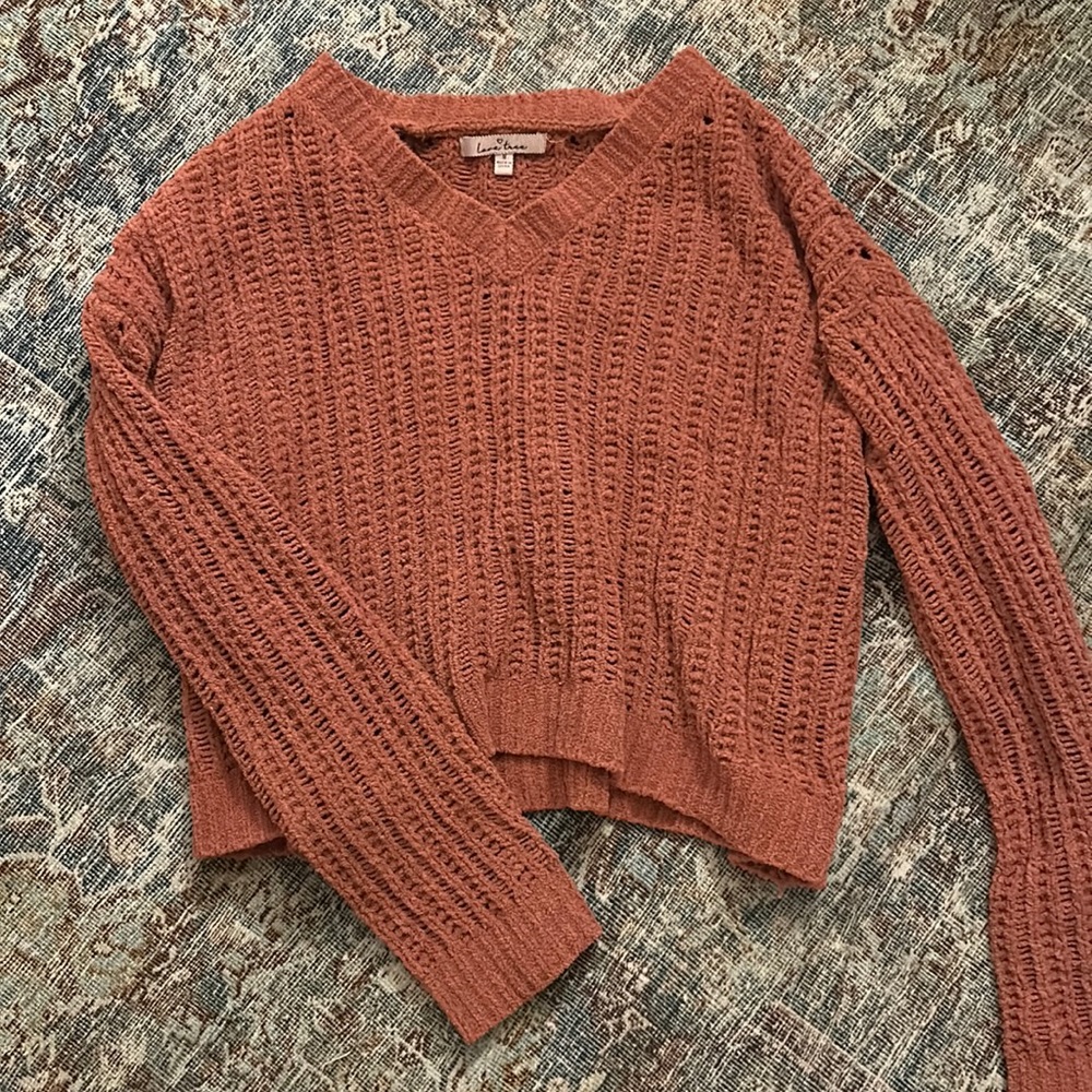 Muave Pink Girls Sweater